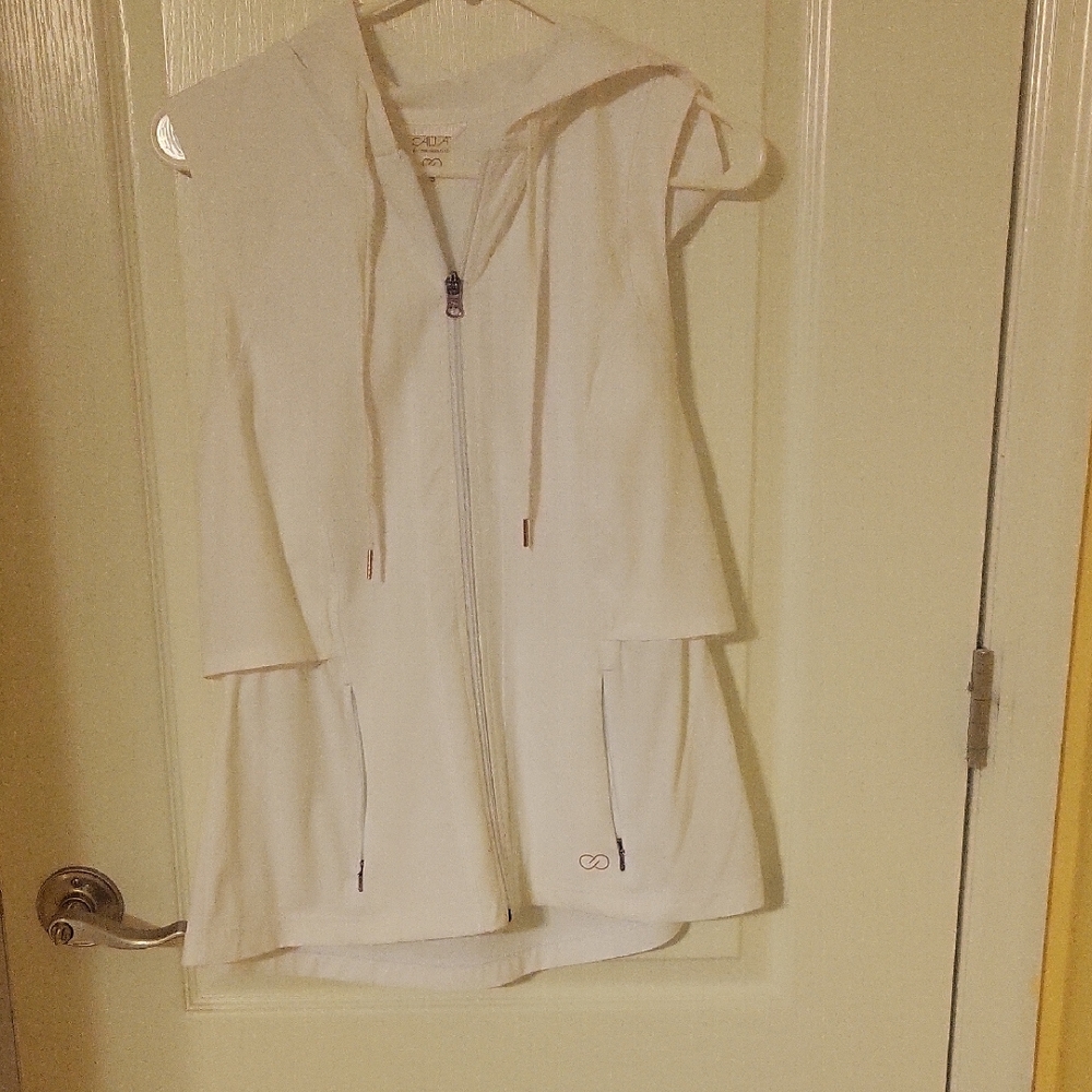CALIA by Carrie Underwood White Sleeveless Hoodie